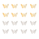DICOSMETIC 16Pcs 2 Colors Tiny Butterfly Charms Hollow Butterfly Pendants Flying Insect Charms Butterfly Hollow Half Wing Pendants Stainless Steel Pendants for Jewelry Making STAS-DC0012-79-1