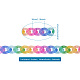 5 Stränge 5 Farben transparente handgefertigte Bordsteinkette aus Acryl AJEW-TA0001-15-10