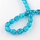 Transparentes craquements perles de verre brins X-DGLA-S085-6x8-06-2