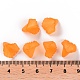 つや消しアクリルビーズキャップ  花  オレンジ  12x12x9mm  穴：1.2mm  約1700個/500g MACR-S371-10A-724-5
