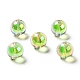 Perles acryliques irisées arc-en-ciel à placage uv bicolore TACR-D010-03A-05-1
