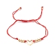 Bracelets de perles de nylon tressés réglables BJEW-JB06437-7