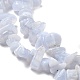 Dentelle bleue naturelle perles de puce agate brins G-E271-73-01-3