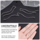 UNICRAFTALE 10 Pairs Curved Long Earrings 58mm Stainless Steel Curve Style Ear Thread Long String Dangle Ear Wire Hypoallergenic Earrings Chain Stainless Steel Color Pin: 0.8mm EJEW-UN0001-99-4