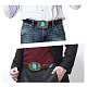 GORGECRAFT Turquoise Stone Buttons 90×66Mm Belt Buckles Men American Western Cowboy Indian Elements Vintage Turquoise Belt Buckle Oval with Flower for Men's Belt PALLOY-WH0104-06AB-5