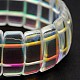 Rectangle Electroplate Glass Bead Stretch Bracelets BJEW-J119-A02-2