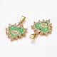 Латунные подвески с фианитами ZIRC-J025-67G-05-3