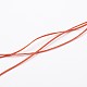 フラット弾性クリスタルストリング  弾性ビーズ糸  ストレッチブレスレット作り用  レッド  1mm  約10.93ヤード（10m）/ロール EW-S002-01-2