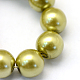 Backen gemalt pearlized Glasperlen runden Perle Stränge HY-Q003-4mm-43-3