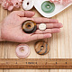 Fashewelry 5 pièces 5 style quartz rose naturel & oeil de tigre & howlite & photo jaspe & pendentifs aventurine verte G-FW0001-08-6