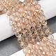 Нити матовых прозрачных стеклянных бусин GLAA-P065-10mm-05-1
