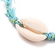 Verstellbare geflochtene Perlenarmbänder aus Baumwolle BJEW-JB05602-3