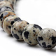 Chapelets de perles en jaspe dalmatien naturelle X-G-S259-24-6mm-3