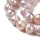 Fili di perle di perle d'acqua dolce coltivate naturali PEAR-E018-79B-3
