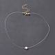 Natural Pearl Pendant Necklace with Nylon Wire for Women NJEW-JN03829-3