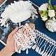 GORGECRAFT 5 Yards Tassels Lace Edge Trim Ribbon White Vintage Flower Edging Trimmings Fabric Embroidered Applique for DIY Sewing Craft Wedding Bridal Dress Clothes Embellishment OCOR-GF0001-73-3