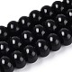Природные обсидиана бисер нитей G-T144-33-4