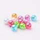 Perles ab acrylique de couleur de billes rondes colorées pour enfant bijoux X-PL426-2