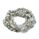 Brins de perles d'amazonite de fleurs naturelles X-G-M205-12-3