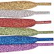 PH PandaHall 15 Color Glitter Shoe Laces 15 Pairs Flat Shoe Lace Polyester Cord Laces Strings for Sneakers Canvas Athletic Shoes Skate Boots Sport(43inch long) OCOR-PH0003-60-8
