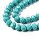 Faceted Solid Color Glass Rondelle Bead Strands GLAA-Q044-10mm-20-3