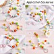 100Pcs Silicone Beads 14mm Silicone Abacus Beads Rubber Beads Large Hole Colored Loose Spacer Beads for DIY Necklace Bracelet Keychain Craft Jewelry Making JX323A-7