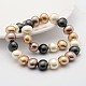 Round Shell Pearl Bead Strands BSHE-M008-03C-2