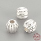 925 plata de ley perlas corrugadas STER-S002-14-3mm-1