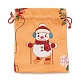 Borse di stoffa rettangolari a tema natalizio con cordoncino di iuta ABAG-P008-01D-2
