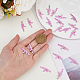 20Pcs Sparkling Rhinestone Nail Art Charms Durable Alloy Manicure Cabochons Jewels Deep Pink Punk Style Gun Shape Nail Art Decoration for Nail Salon DIY Making Accessories MRMJ-HY0002-44-3