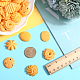 SUNNYCLUE 48PCS 6 Styles Artificial Cookies Simulation Dessert Fake Mini Food Biscuits Realistic Pastries Resin 3D Cute Kawaii Model for Jewelry Making Scrapbooking Embellishments Home Kitchen Decor RESI-SC0002-89-3