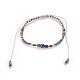 Bracelets de perles tressées en fil de nylon BJEW-E360-04-2