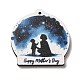 Mother's Day Theme Wooden Pendants FIND-Z031-01D-1