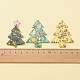 6 個 3 スタイルのクリスマステーマ両面印刷アクリルパーツ  クリスマスツリーのチャームに  ミックスカラー  49~51x42x2mm  穴：1.2~1.6mm  2個/スタイル SACR-FS0001-19-2