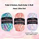 GORGECRAFT 390m 3 Colors 3-Ply Ice Yarns Picasso Rainbow Acrylic Knitting Wool Yarn Hand Crochet Thread Cotton Multi-Colored Weaving Colorful Gradient Skeins for Beginners DIY Crafts OCOR-GF0002-46-2