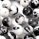 100 pièces 8mm perles rondes en jaspe zébré naturel DIY-LS0002-61-4