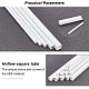 OLYCRAFT 30pcs ABS Plastic Square Bar Rods White Square Hollow Tubes Square Dowel Rods Styrene Rod for DIY Sand Table Architectural Model Making - 3/4/5/6/8mm AJEW-OC0003-08A-4