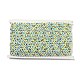 ポリエステルウェーブレーストリム  カーテン用  ホームテキスタイルの装飾  緑黄  3/8インチ（10mm） OCOR-K007-06B-1
