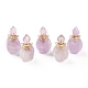 Faceted Natural Amethyst Pendants G-H252-B05-1