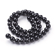 Natural Obsidian Beads Strands X-G-G099-8mm-24-2