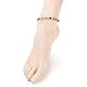 Bracelets de cheville en perles de rocaille en verre opaque AJEW-AN00325-5