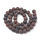 Mogano naturale perle di ossidiana fili G-T106-115-3