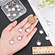 SUNNYCLUE 1 Box 20Pcs 10Pairs 12mm Earring Bezel Trays Blank Earrings Cabochon Settings Silver Stainless Steel Dangle Round Tray Base for Women Adults Jewellery Making Charms DIY Crafting Supplies STAS-SC0003-87-3