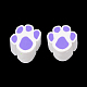 手作り樹脂クレイカボション  犬の足跡  ミックスカラー  14~15x14~15x10mm CLAY-T013-15-2