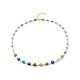 Bracelet de collier de perles de verre et mauvais œil au chalumeau SJEW-JS01247-3