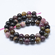 Natural Tourmaline Beads Strands G-J373-12-9-10mm-3