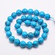 Synthetic Turquoise Beads Strands G-G542-8mm-29-2