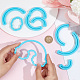 SUNNYCLUE 9Pcs Clay Cutters Set Rainbow Cloud Cutter Polymer Clay Cutting Tools Cake Decorating Sugarcraft Blue Cutter Molds Clay Plastic Clay Cutters for Polymer Clay Jewelry Making Women DIY Craft DIY-SC0021-34-4