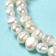 Fili di perle di perle d'acqua dolce coltivate naturali PEAR-E017-16-4