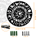 Nbeads calendrier du zodiaque décoration murale en métal HJEW-WH0067-124-2